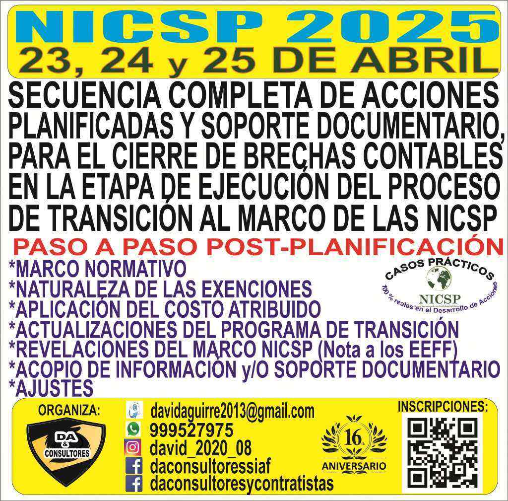 SECUENCIA COMPLETA DE ACCIONES PLANIFICADAS Y SOPORTE DOCUMENTARIO, PARA EL CIERRE DE BRECHAS CONTABLES EN LA ETAPA DE EJECUCIÓN DEL PROCESO DE TRANSICIÓN HACIA EL MARCO DE LAS NICSP